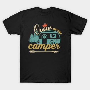 Queen Of The Camper Funny Camping Girl T-Shirt